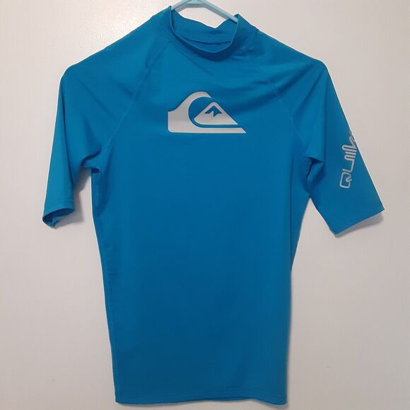 Quiksilver Other - Quicksilver Rash Guard Sun Surf Shirt Blue Compression Mens Size XS